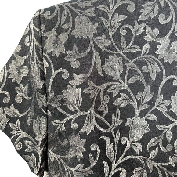 JR Nites Womens Silver Black Bolero Cap Sleeve Jacket Open Whimsigoth Y2K sz 12 - Picture 12 of 16